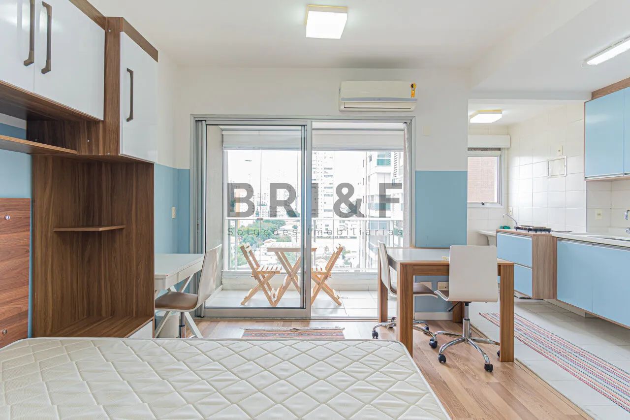 Apartamento Studio Mobiliado para locação, 1 dormitório, com vaga no Brooklin