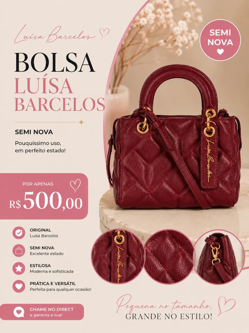 Bolsa Luísa Barcelos original várias  - Foto 2