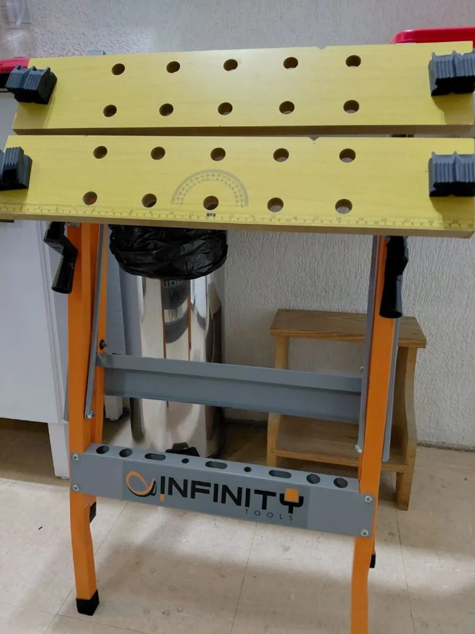 Bancada de trabalho multiuso dobrável portátil - Foto 2