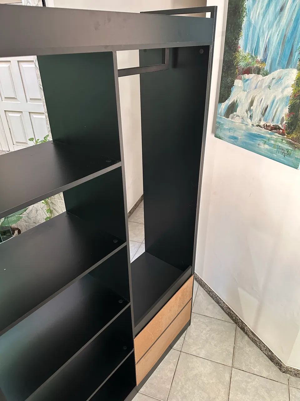 Guarda-Roupa Solteiro : Cor Preto - Foto 4