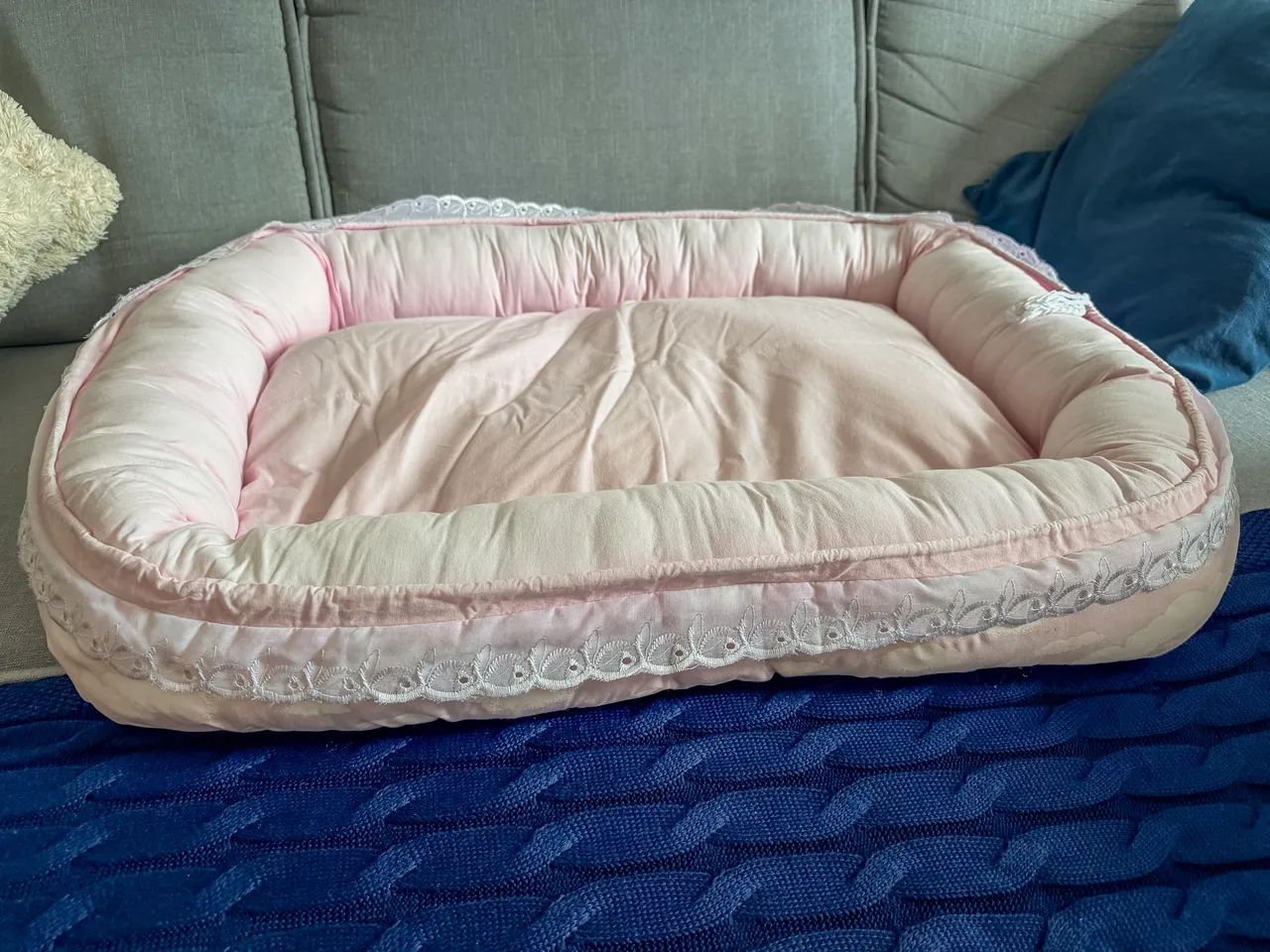 Ninho para bebê rosa com nuvens  - Foto 3