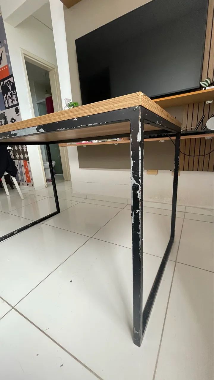 Mesa Estilo Industrial - 1,20 x 0,55m - Foto 3