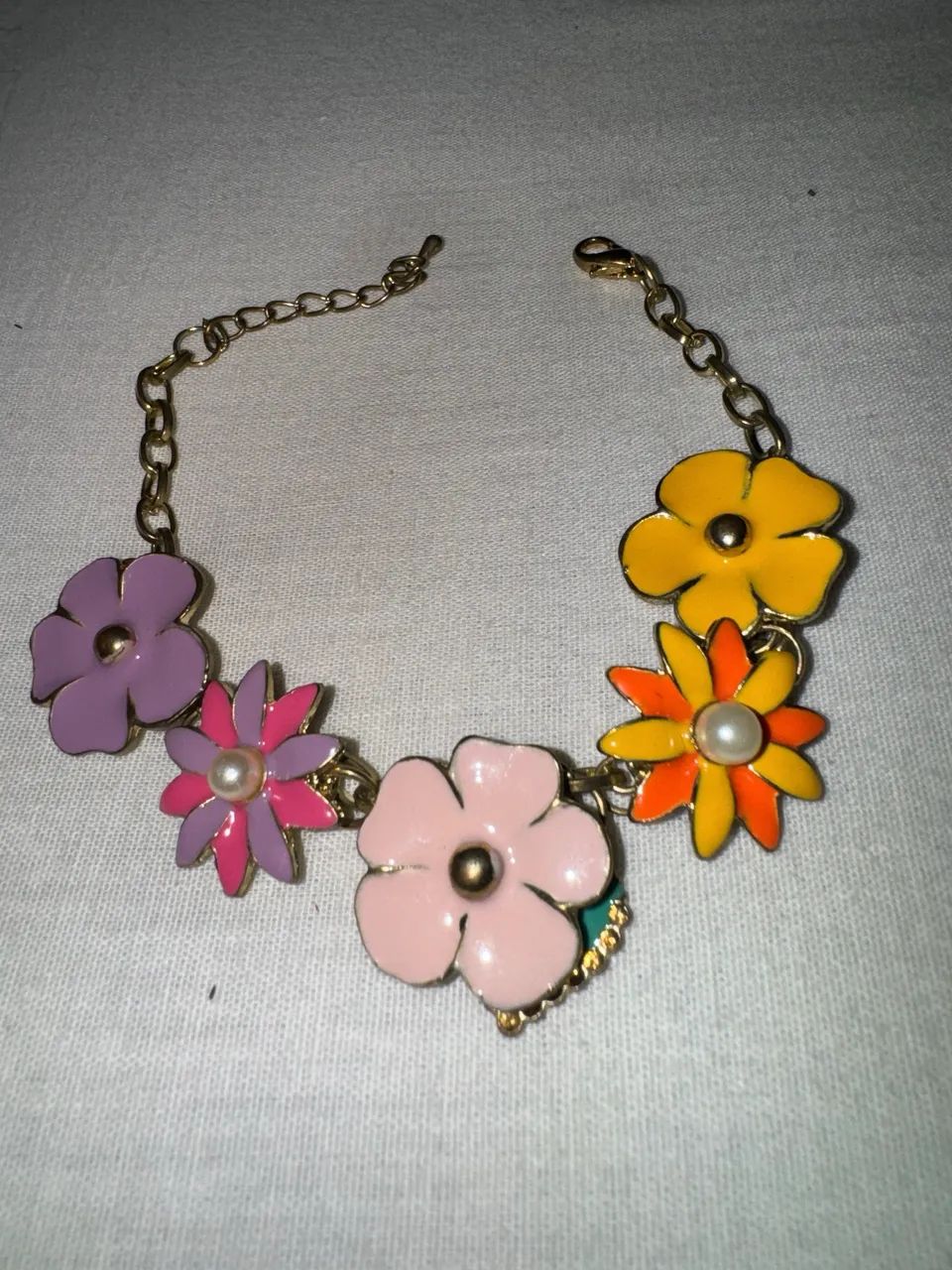 Pulseira floral Vintage/ antiga 