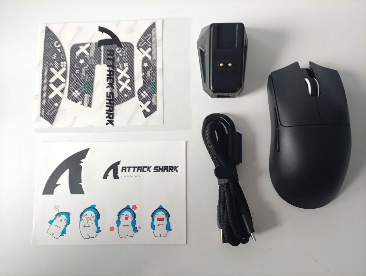 Mouse attack shark x11 preto / novo e lacrado  - Foto 5