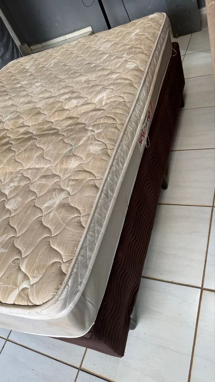 Cama Casal aveludada com colchão  - Foto 3