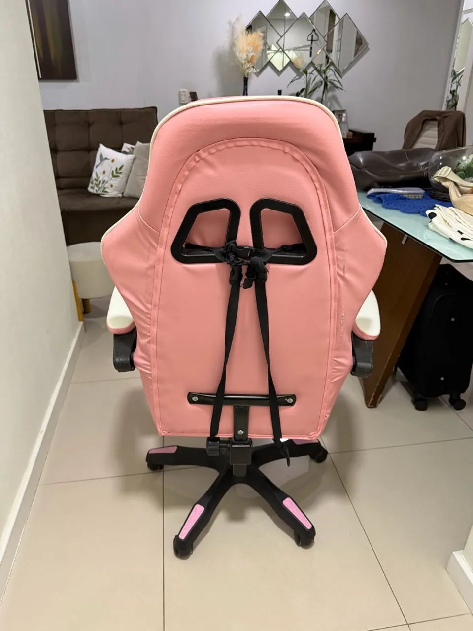 Cadeira gamer rosa - Foto 2