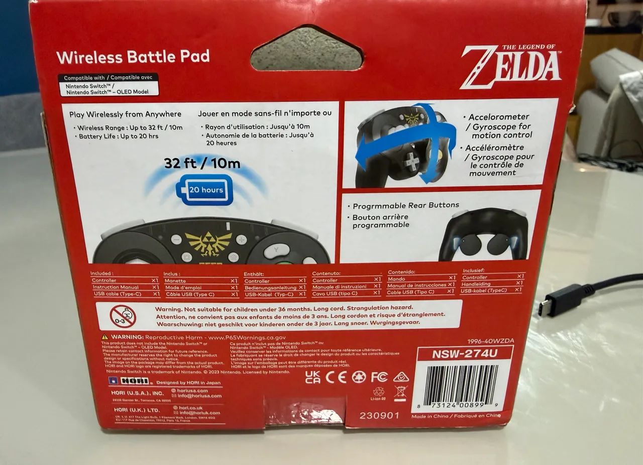 Controle Gamecube HORI de Zelda para Switch 1 e 2  - Foto 3