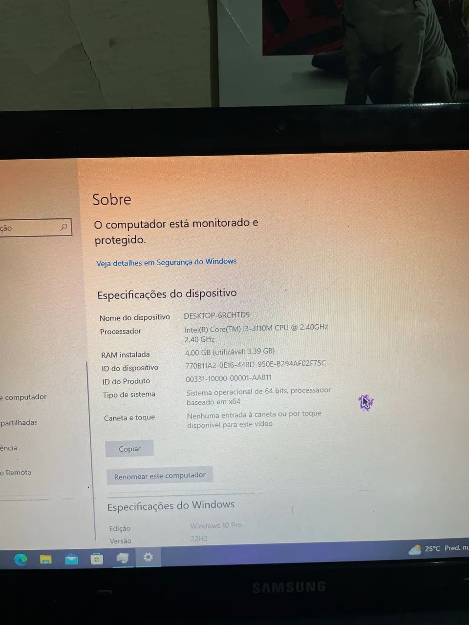 Notebook Samsung NP270E5G Core i3 4GB HD 500GB - Funciona na Tomada