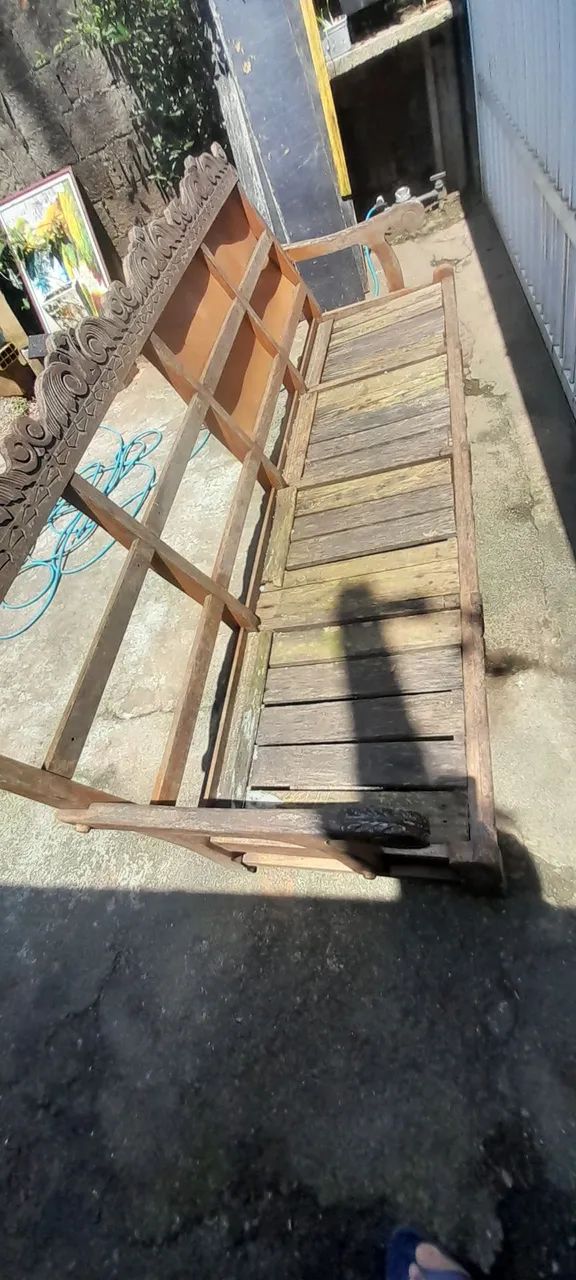 Sofá antigo madeira maciça  - Foto 4