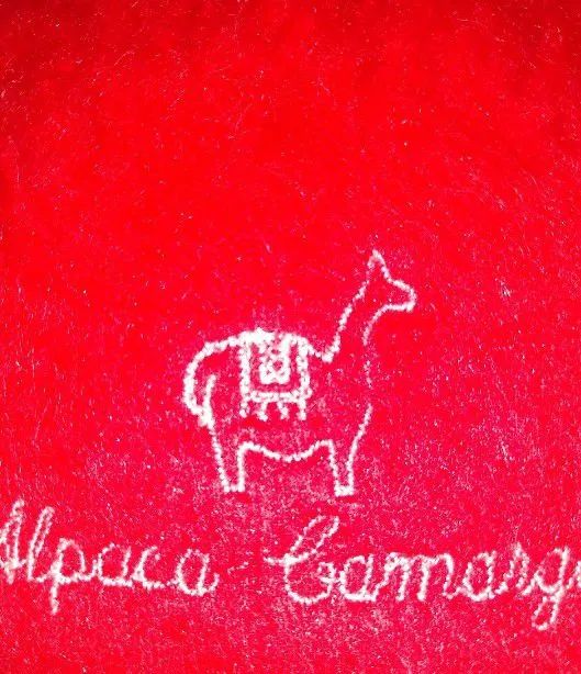 Cachecol vermelho Alpaca Camargo do Peru - Foto 2