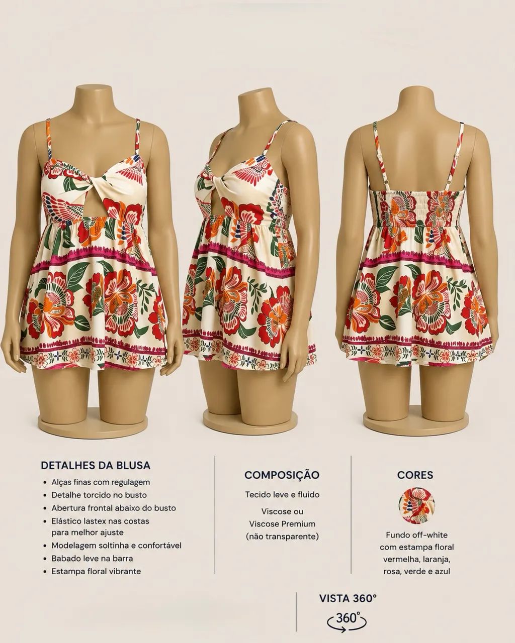 Blusa estampa tropical