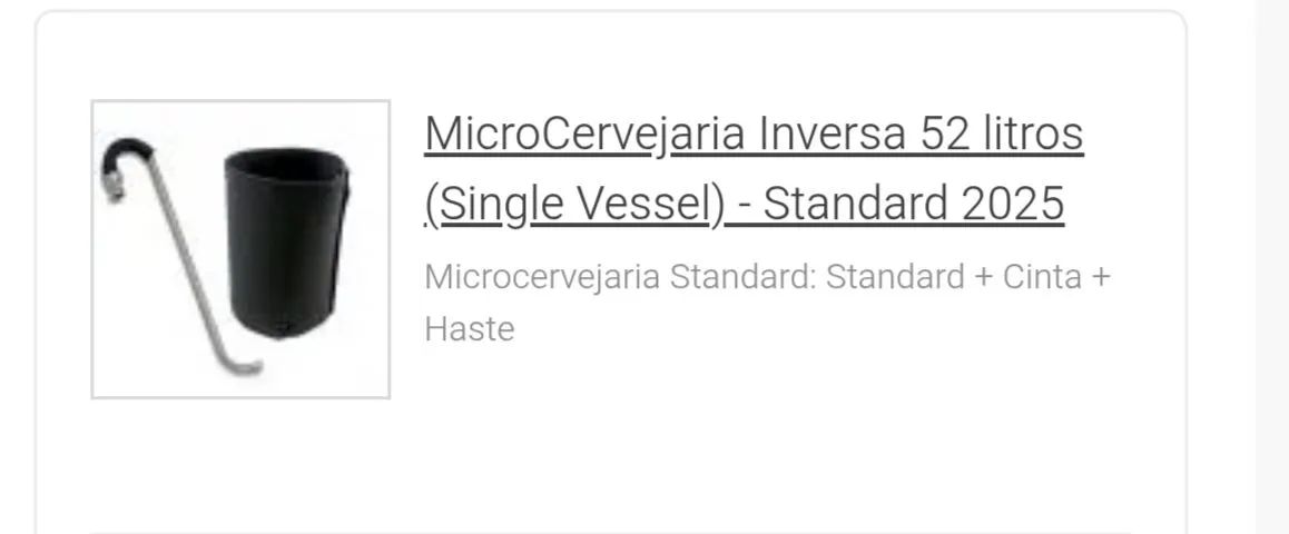 Microcervejeira  single vessel 52l inversa  - Foto 4