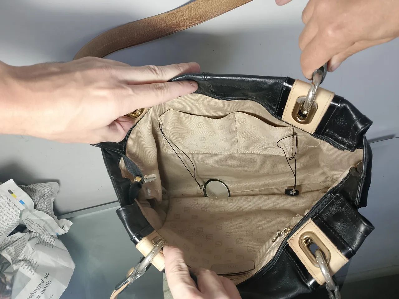 Bolsa de couro legítimo  - Foto 5