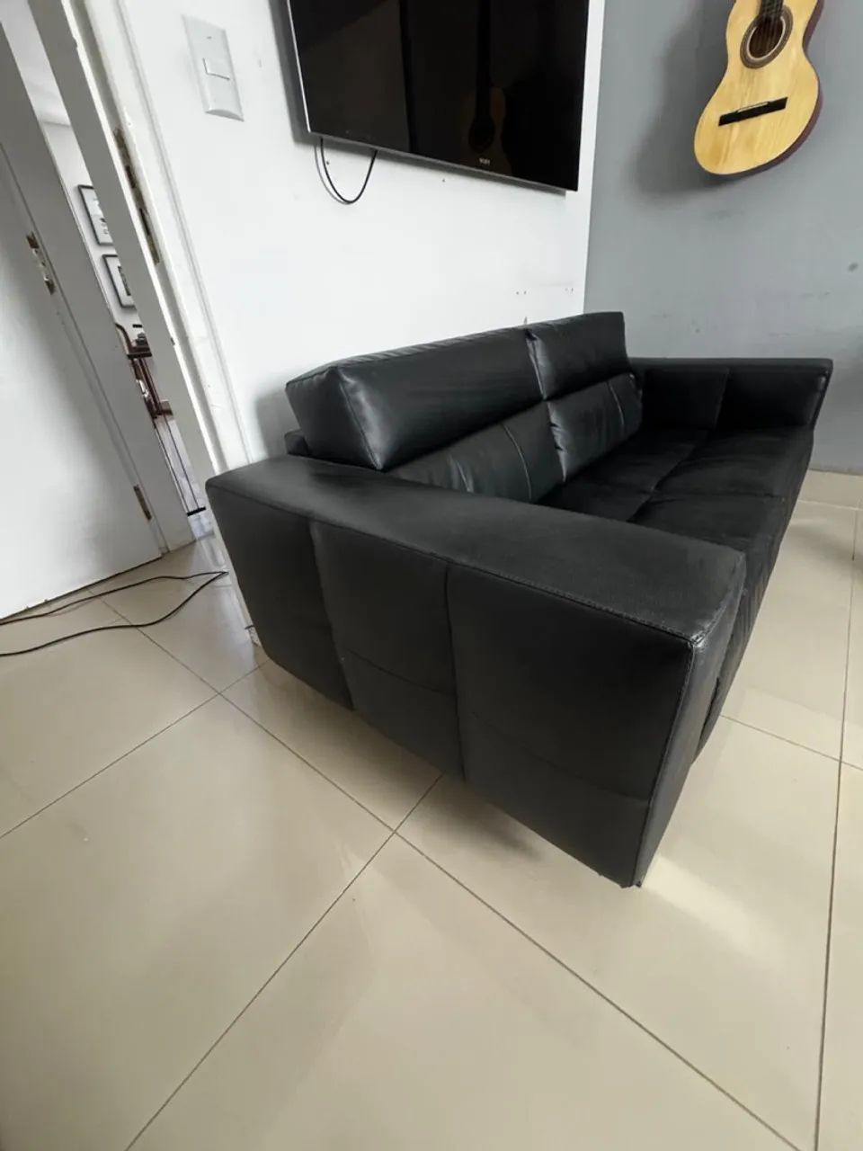 Sofá Courino Preto - Foto 3