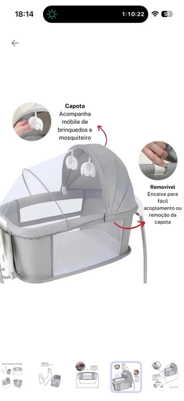 Berço Automático Moisés  - Foto 3