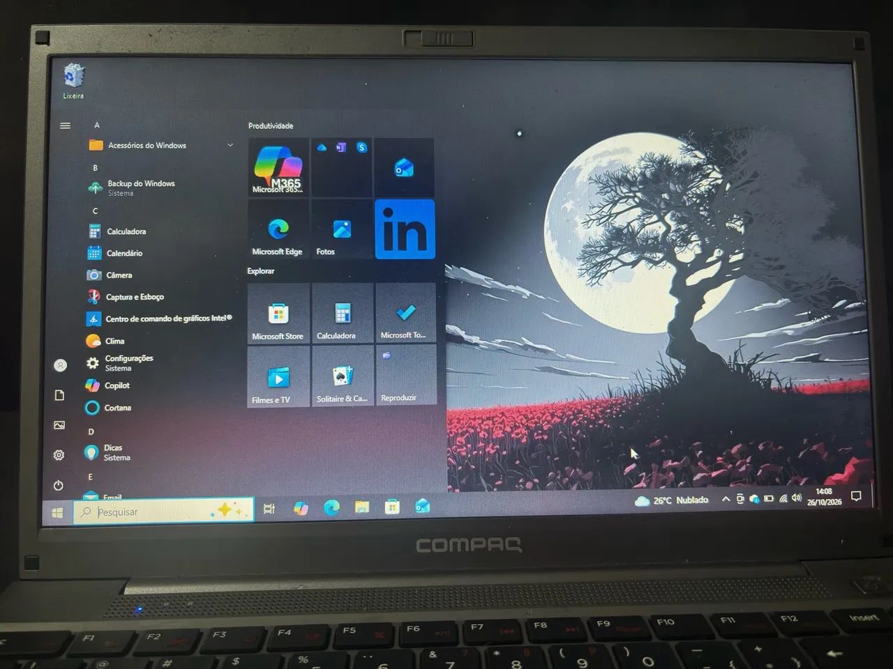 Notebook compaq i15 ssd 222g com mal contato no teclado  - Foto 5
