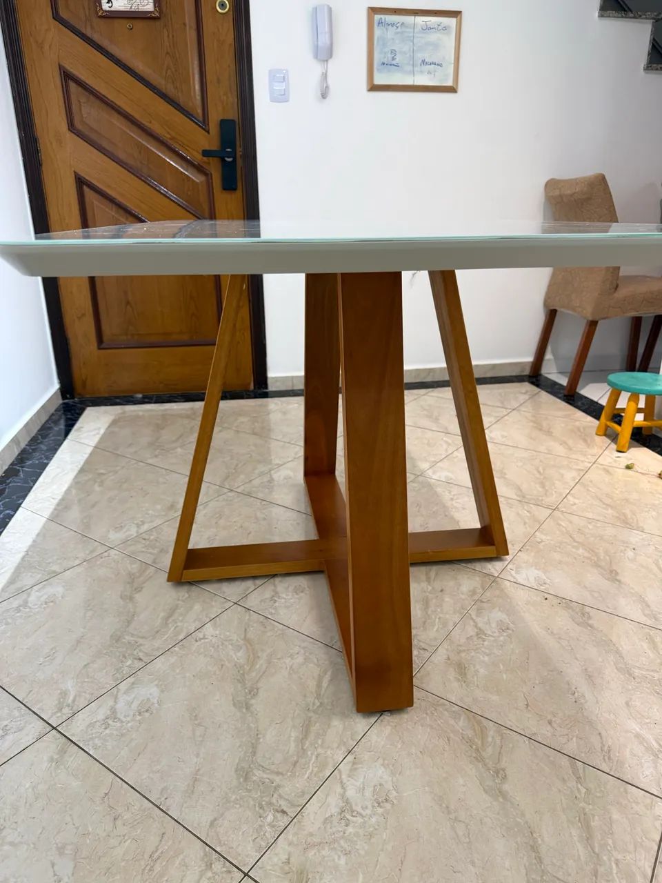 Mesa com tampo de vidro - Foto 2