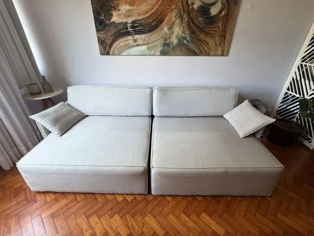 Sofá retrátil cinza 2,60m - Foto 2