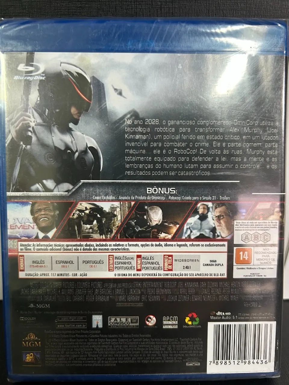 Blu-ray do filme "RoboCop" (2014) - lacrado - raríssimo! - Foto 2
