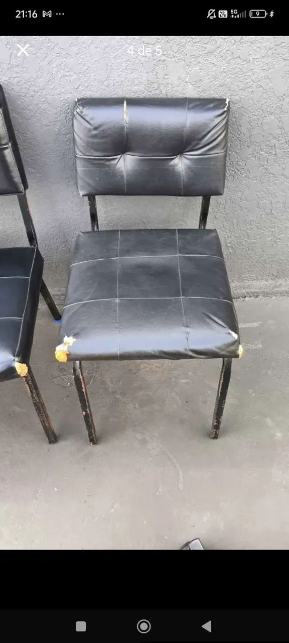 Cadeira Estofada 4 peças - Foto 4