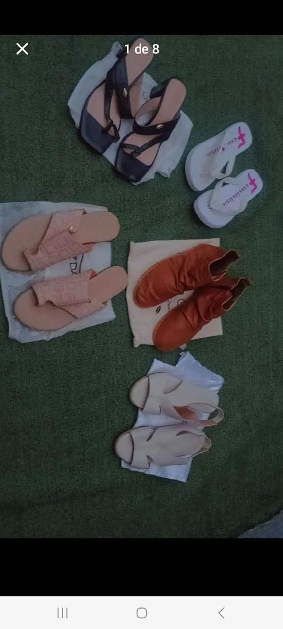 5 pares de sapatos 35 - Foto 2