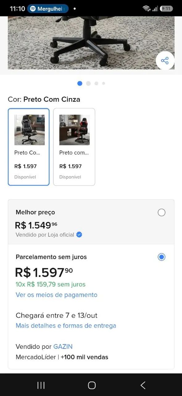 Mesa e cadeira gamer - Foto 4