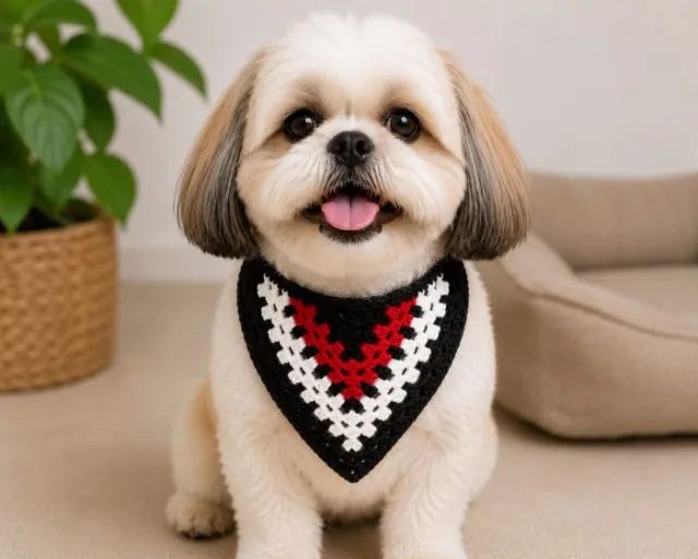 Bandana Pet Time Futebol Crochê Artesanal - Cães - Vários Tamanhos P M G - Foto 2