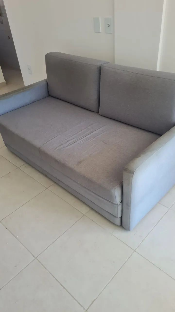 Sofá cama de tecido