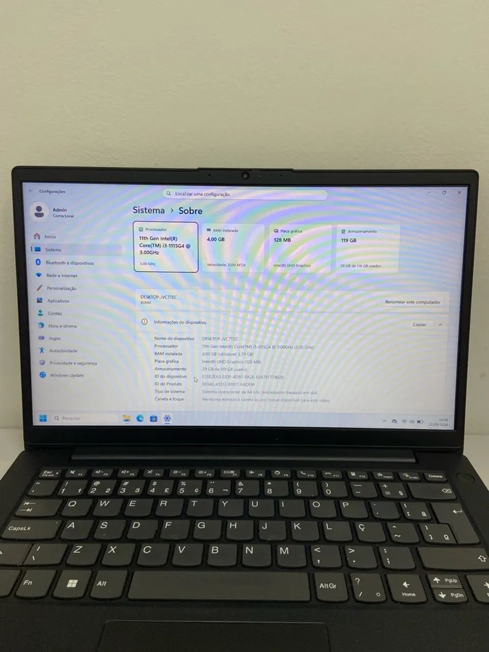 Notebook Lenovo V14 G2 - i3 11geração - Foto 3