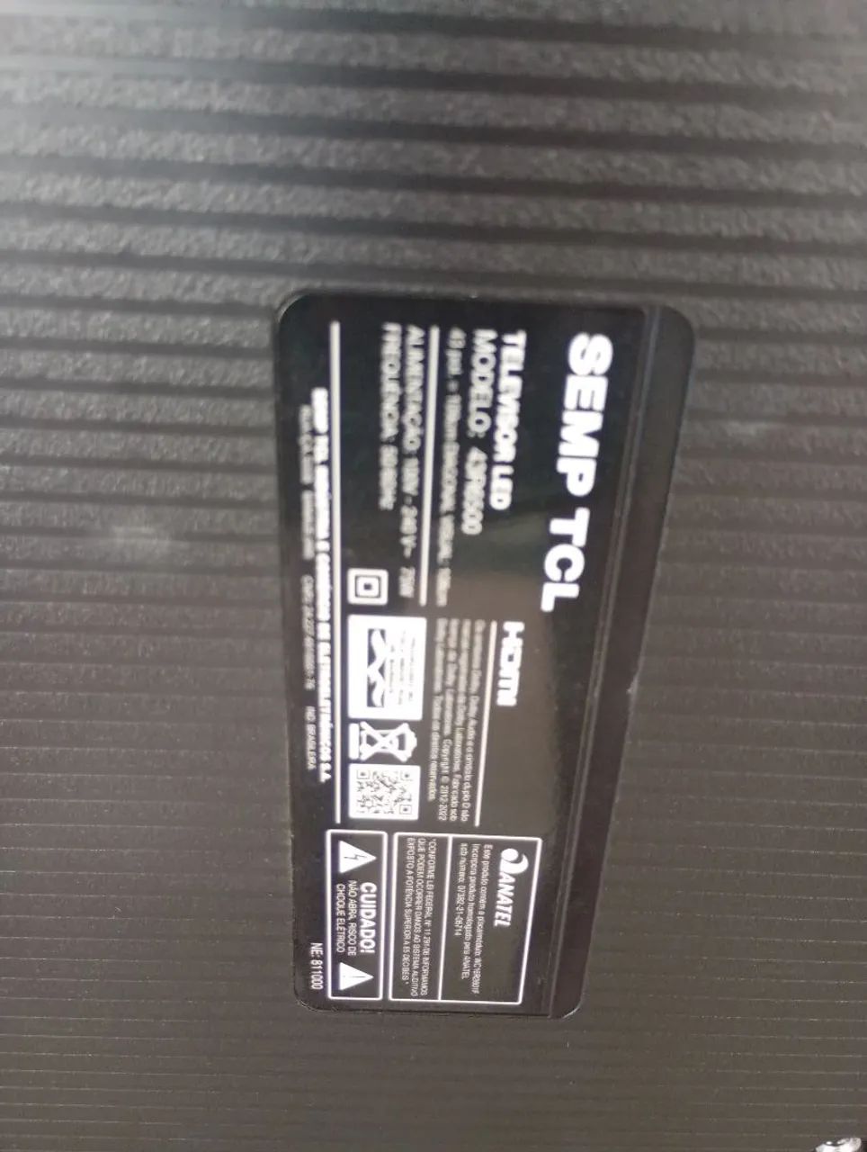 Tv Semp TCL 43 polegadas ROKU sem imagem 