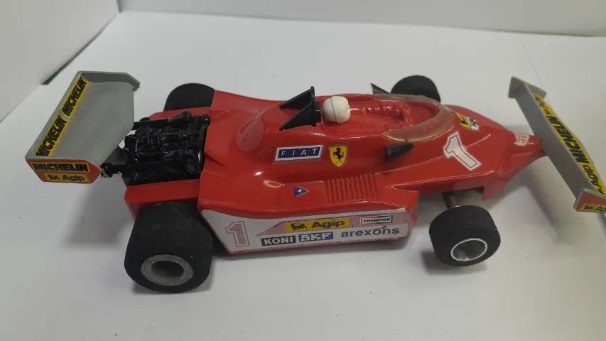carrinho autorama ferrari t4 cinza