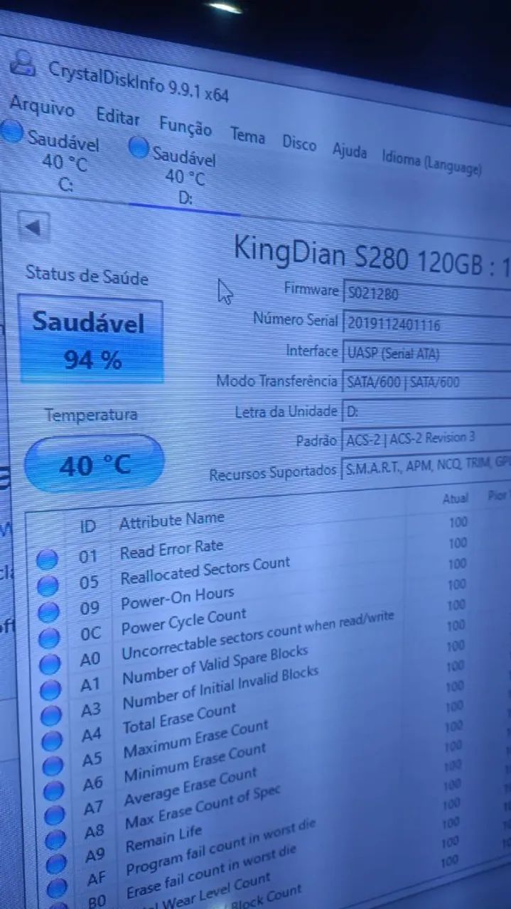 SSD 120gb Saudável  - Foto 3