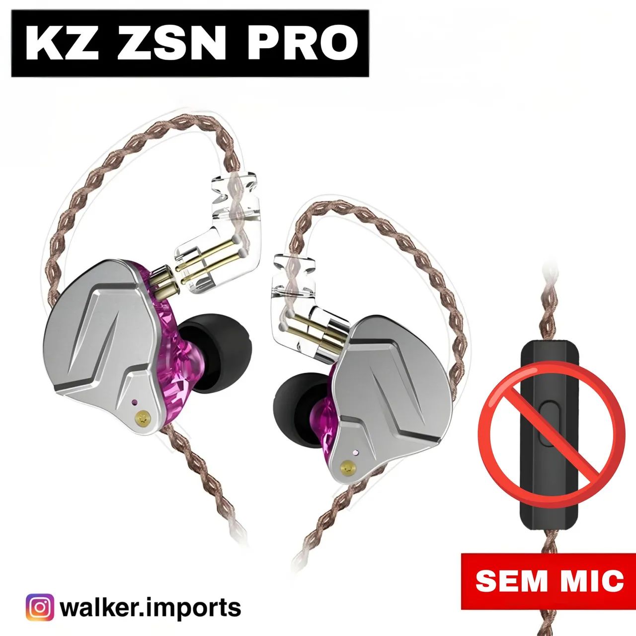 Fone KZ ZSN PRO - Retorno de Palco Sem Microfone Novo Caixa Lacrada - Foto 4