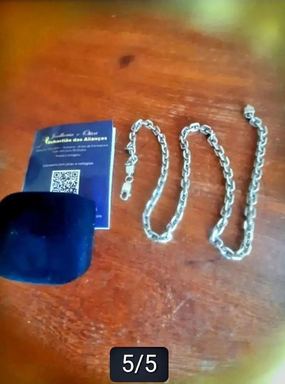 CORDÃO PRATA 950K MACIÇO COM CERTIFICADO DE GARANTIA  - Foto 5