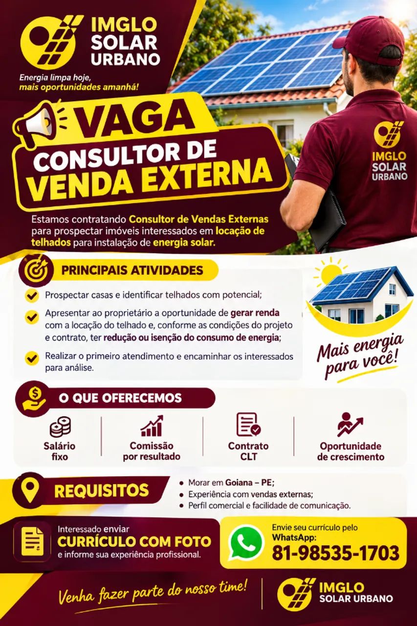 Consultor de vendas externas
