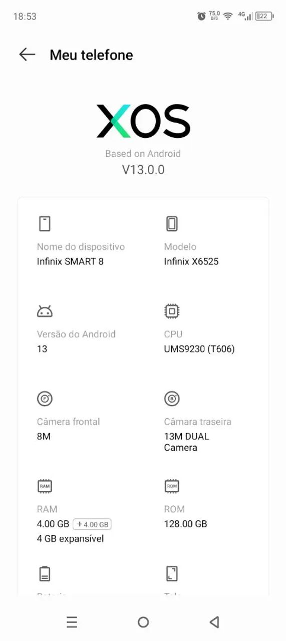 Smartphone Infinix Smart 8 Tela Trincada - Foto 2