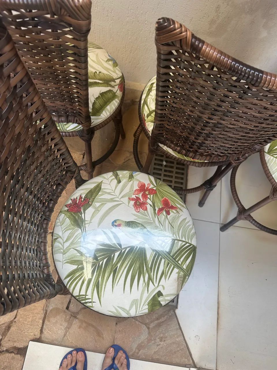 4 Cadeiras para varanda em Vime Tropical - Foto 3