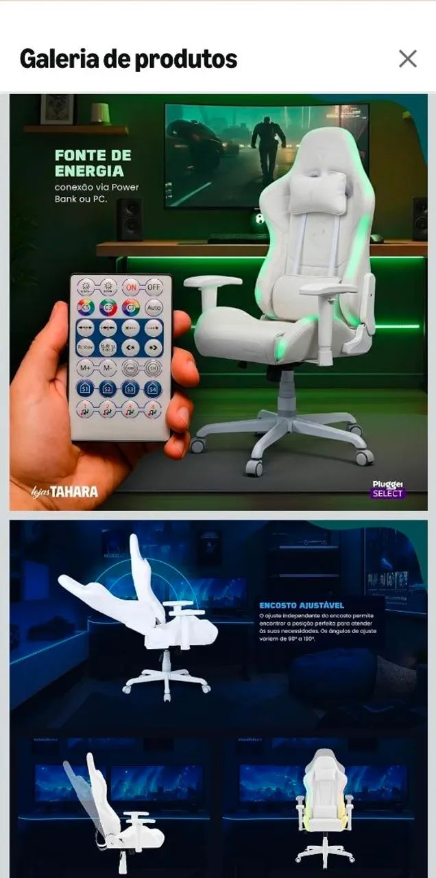 Cadeira Gamer Led - Foto 5