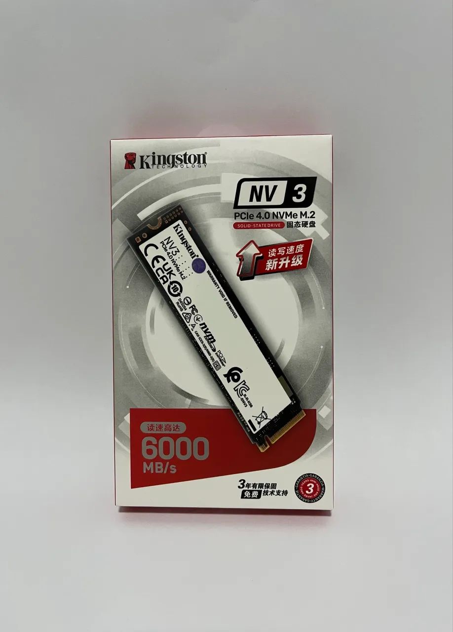 Ssd kingston 1tb NVMe3 M2 Leitura 6000 MB/s