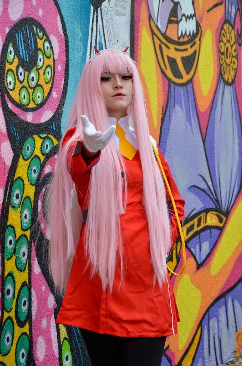 Cosplay zero two com peruca  - Foto 2