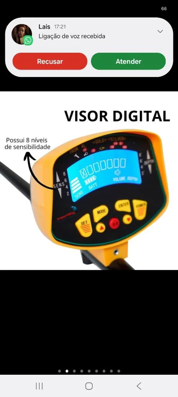 Detector de metal md 9020 novo  - Foto 2