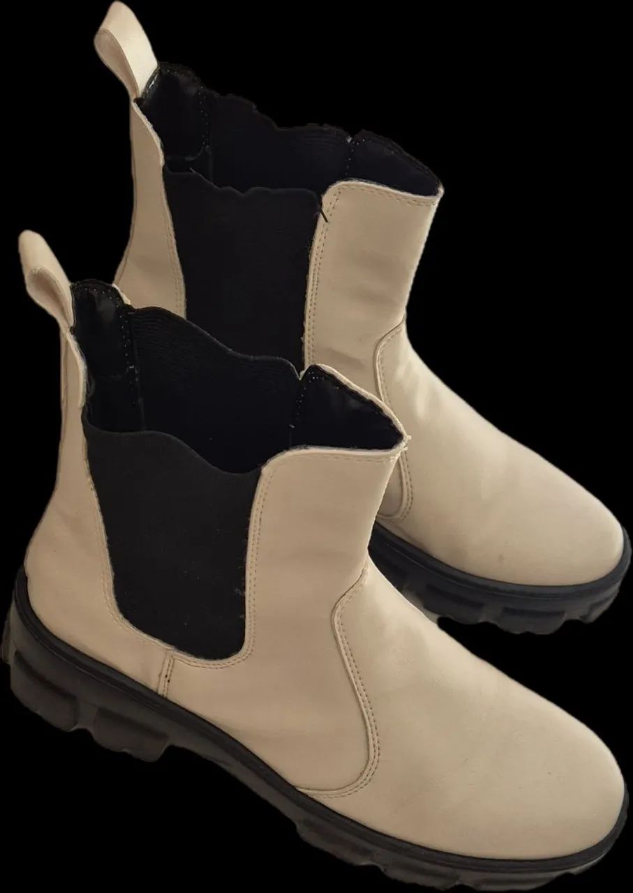 Bota Cano Baixo OffWhite  - Foto 3
