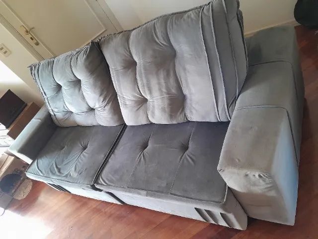 Sofá 4 lugares reclinável e retrátil 2.20m usado - Foto 5