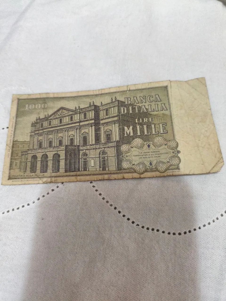 cédula histórica e original de 1.000 Liras - Foto 2