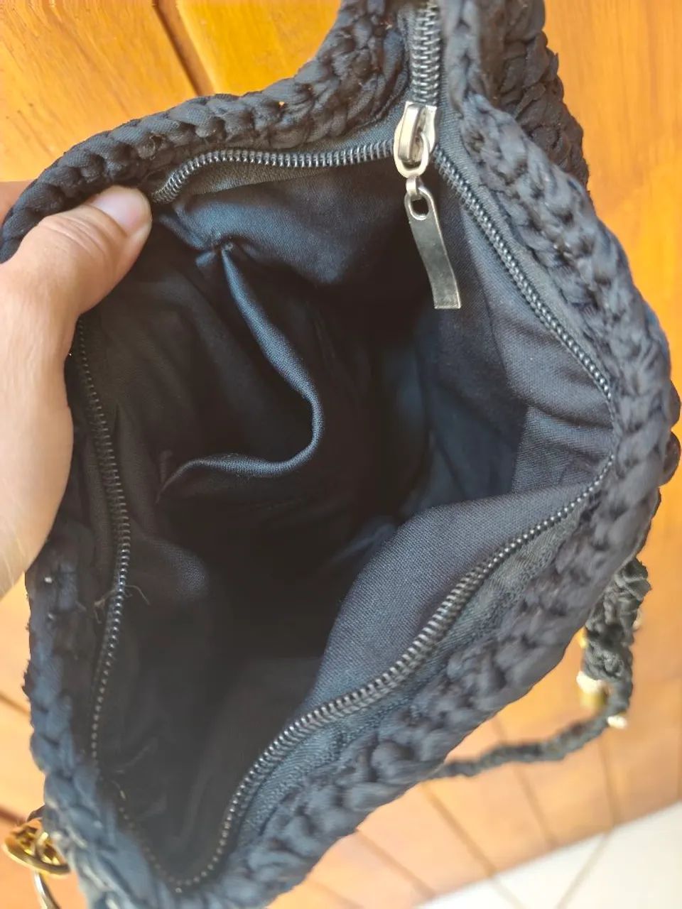 Bolsa preta de crochê  - Foto 2