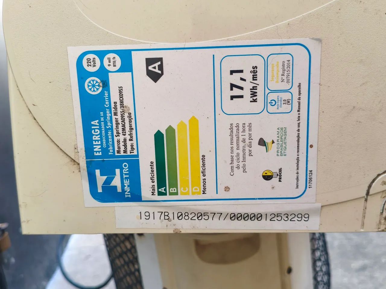 Ar condicionado Midea 9000 BTUs  - Foto 3
