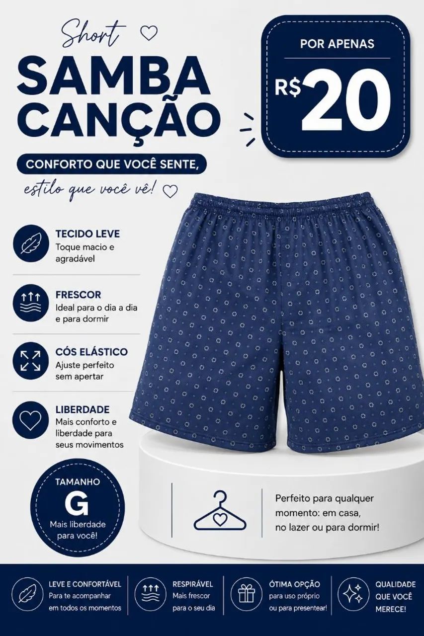 Short samba canção 