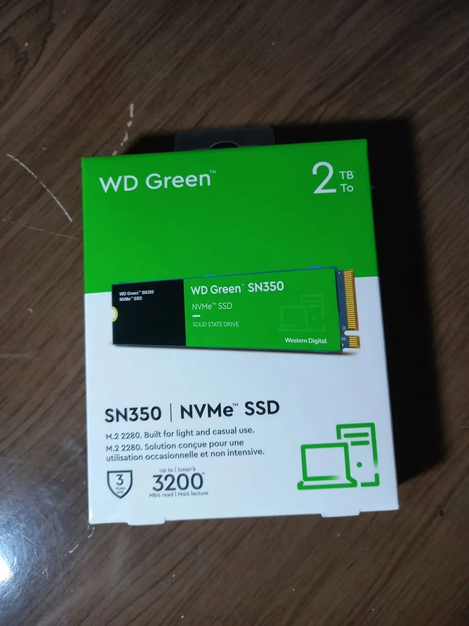 SSD 2TB WD Green SN350 M.2 NVMe Gen3 - Novo e Lacrado