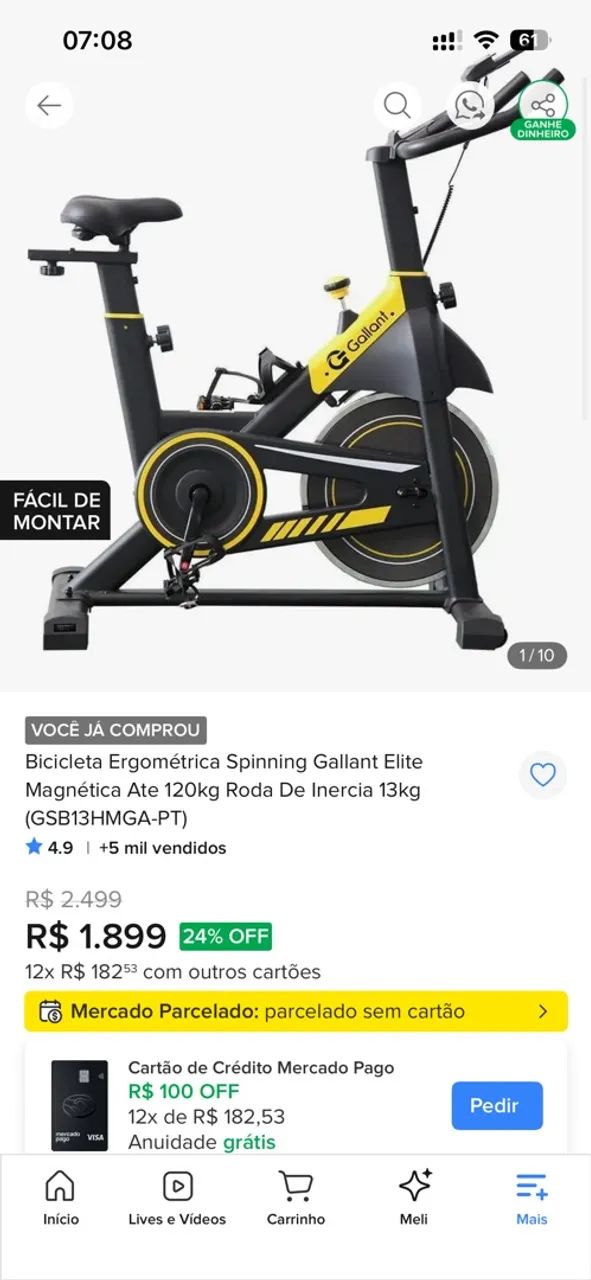 Bicicleta Ergométrica Gallant - Foto 2
