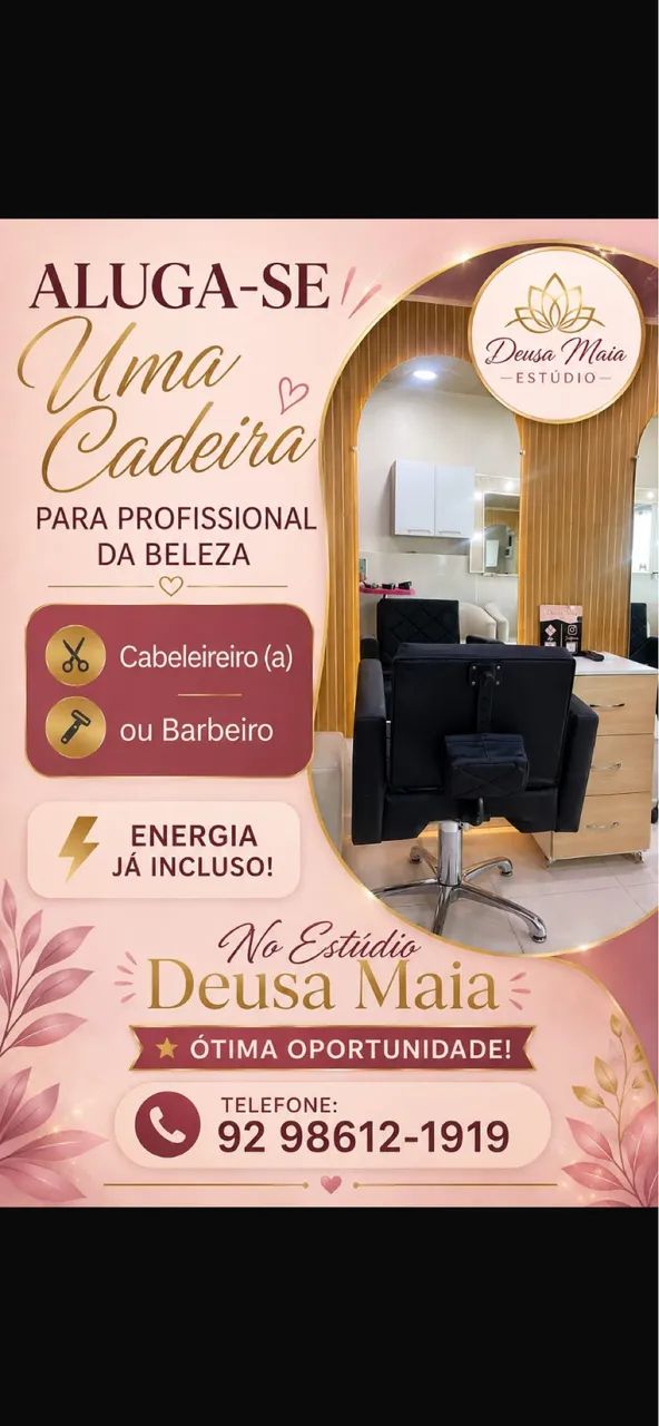 Alugo cadeira em salão de beleza 